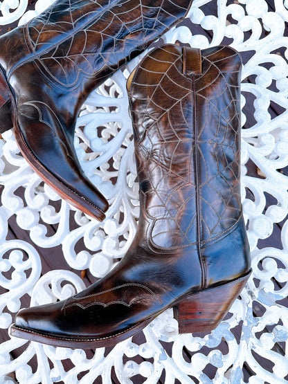 1970s Deadstock Spider Web Cowboy Boots Size Men’s 9.5 / Women’s 11