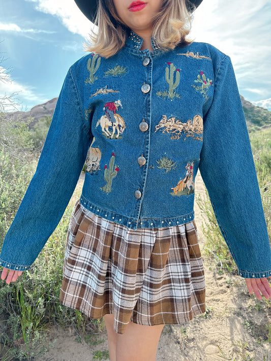 1990s Western Novelty Denim Jacket