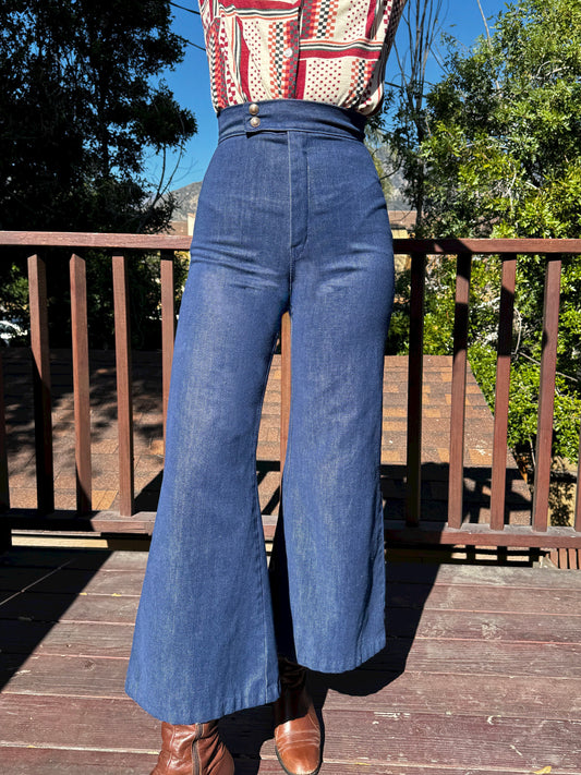 1970s JC Penney Denim Flares 24x26